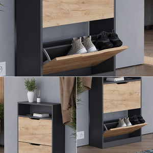 Vicco  Antracite/quercia dorata 22 x 89.5 cm con 2 scomparti