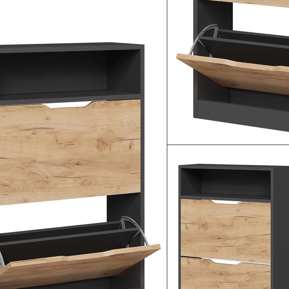 Vicco  Antracite/quercia dorata 22 x 89.5 cm con 2 scomparti