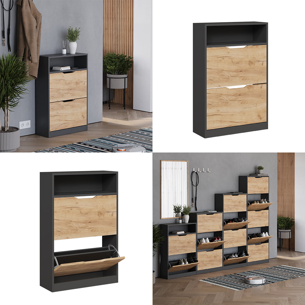 Vicco  Antracite/quercia dorata 22 x 89.5 cm con 2 scomparti