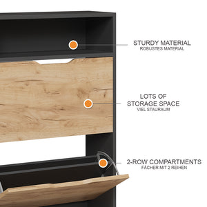 Vicco  Antracite/quercia dorata 22 x 89.5 cm con 2 scomparti