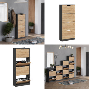 Vicco  Antracite/quercia dorata 59 x 137 cm con 4 scomparti