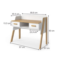 Vitalispa Scrivania Bianco/quercia 97 x 51 cm