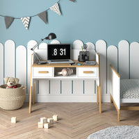 Vitalispa Scrivania Bianco/quercia 97 x 51 cm