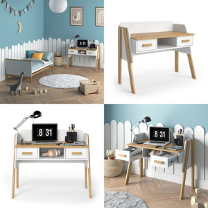 Vitalispa Scrivania Bianco/quercia 97 x 51 cm