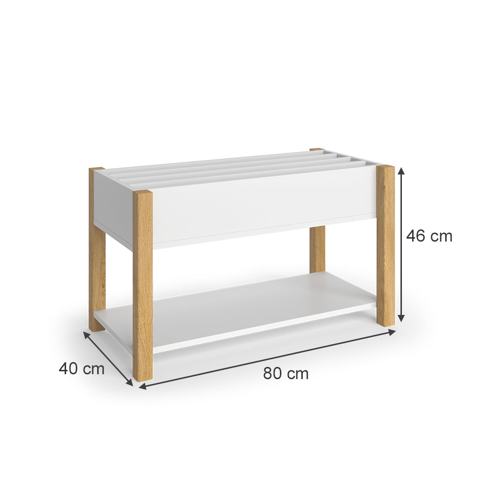Vitalispa Scaffale per bambini Bianco/quercia 80 x 46 cm