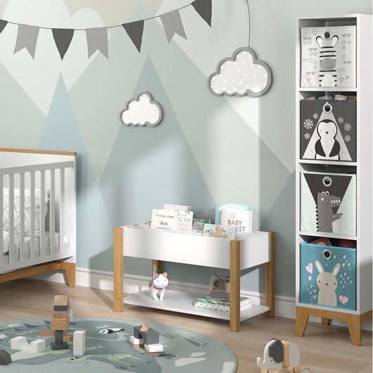 Vitalispa Scaffale per bambini Bianco/quercia 80 x 46 cm