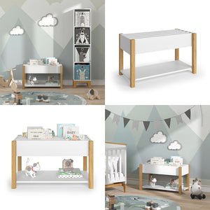 Vitalispa Scaffale per bambini Bianco/quercia 80 x 46 cm