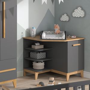 Vitalispa Fasciatoio Grigio/quercia 85 x 85.2 cm con porta