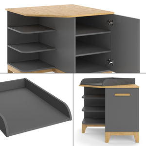 Vitalispa Fasciatoio Grigio/quercia 85 x 85.2 cm con porta