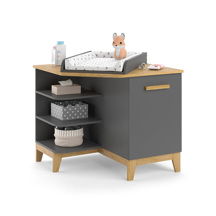 Vitalispa Fasciatoio Grigio/quercia 85 x 85.2 cm con porta