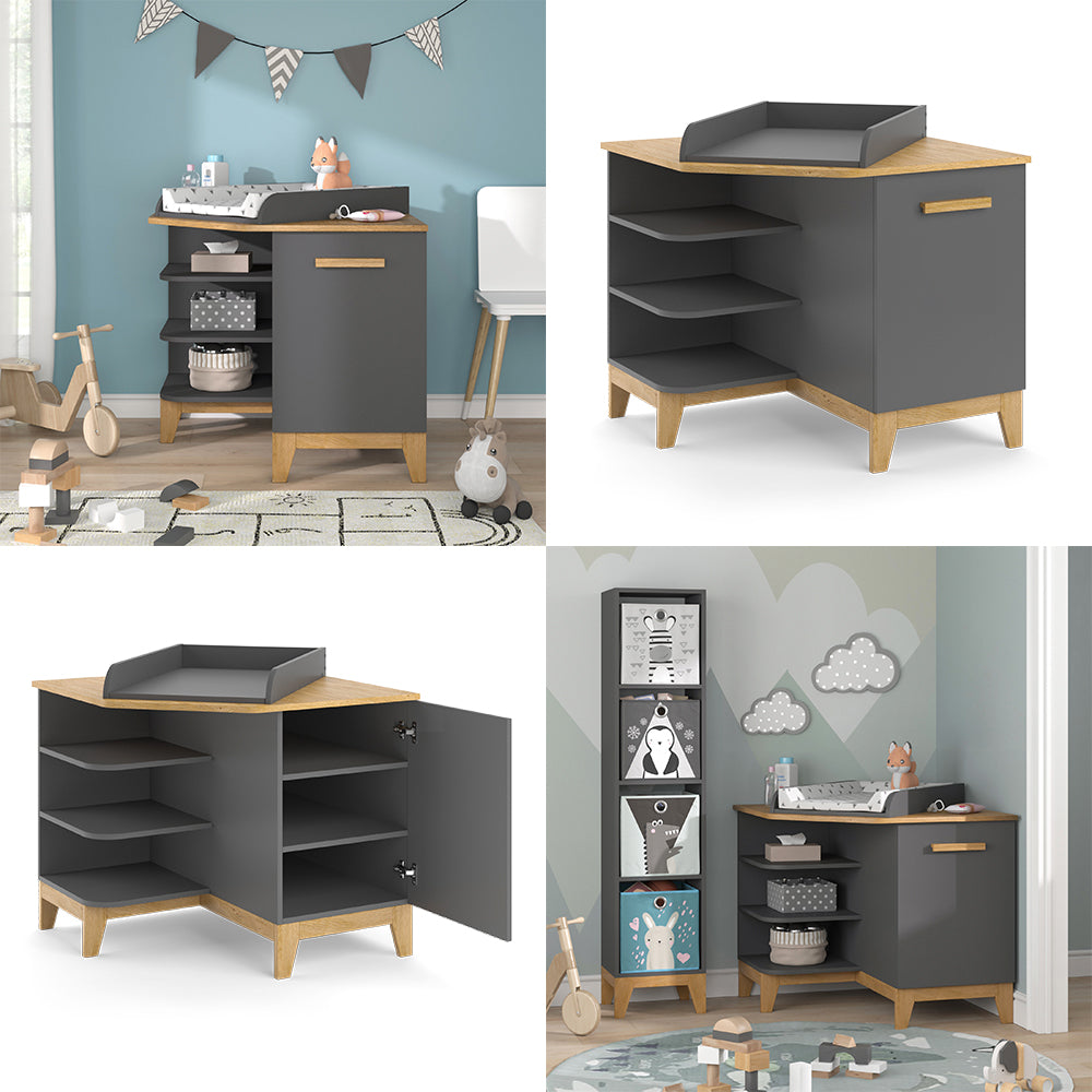 Vitalispa Fasciatoio Grigio/quercia 85 x 85.2 cm con porta