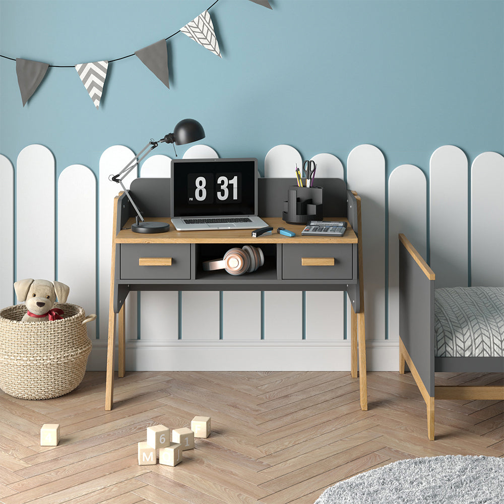 Vitalispa Scrivania Grigio/quercia 97 x 51 cm