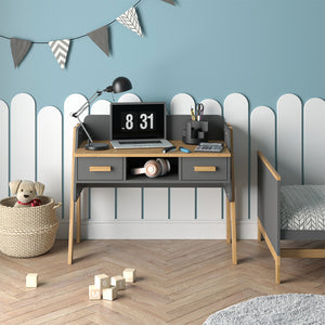 Vitalispa Scrivania Grigio/quercia 97 x 51 cm