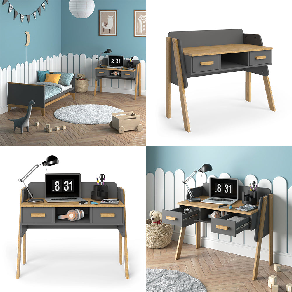 Vitalispa Scrivania Grigio/quercia 97 x 51 cm