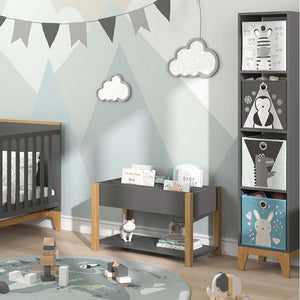 Vitalispa Scaffale per bambini Grigio/quercia 80 x 46 cm