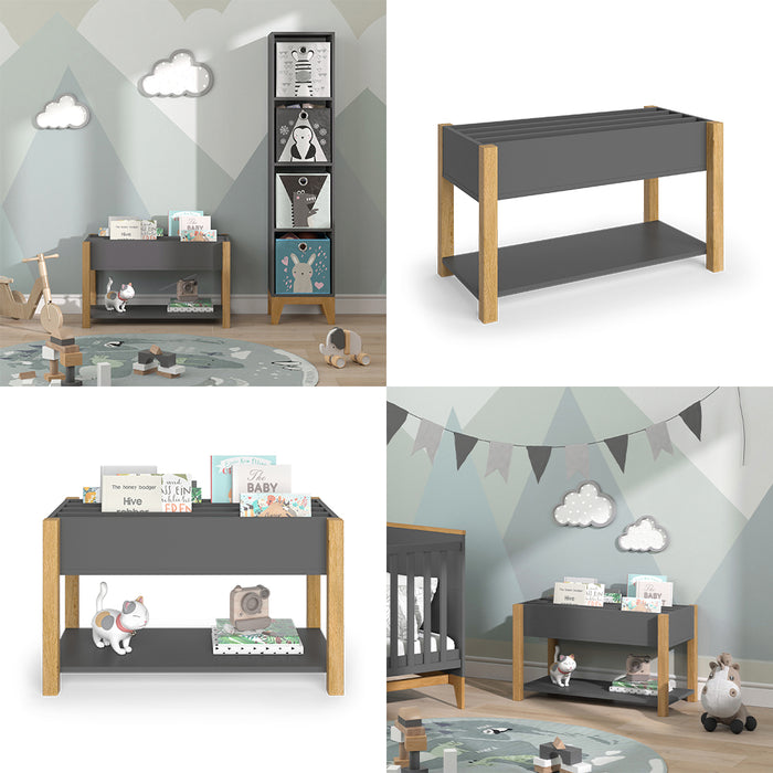 Vitalispa Scaffale per bambini Grigio/quercia 80 x 46 cm