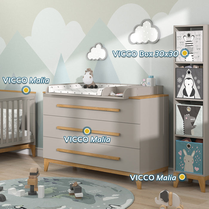 Vitalispa Scaffale per bambini Quercia cashmere 35.2 x 159.5 cm