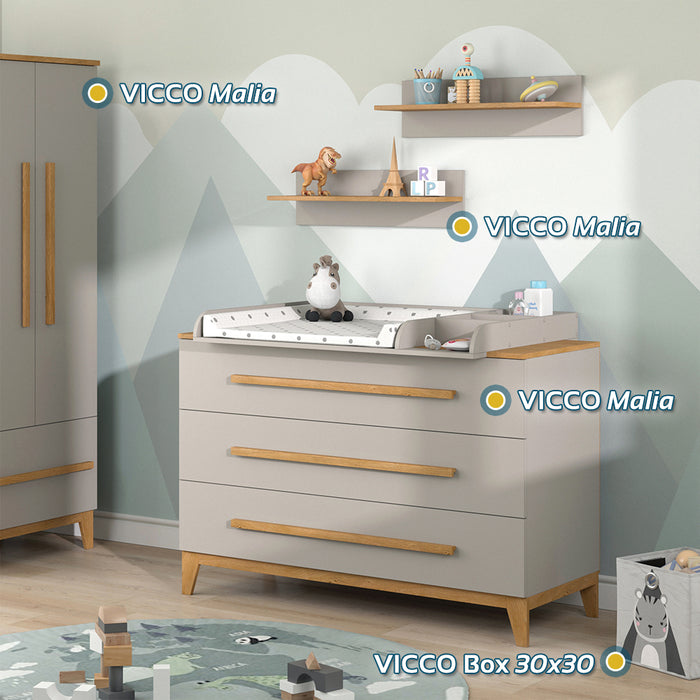 Vitalispa Scaffale a muro Quercia cashmere 70 x 20 cm