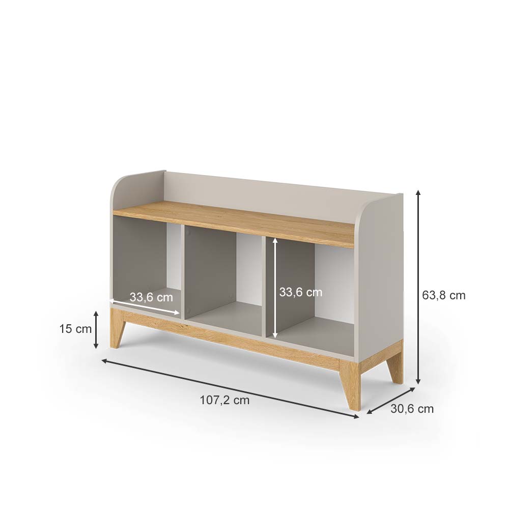 Vitalispa Panca per bambini Quercia cashmere 107.2 x 63.8 cm