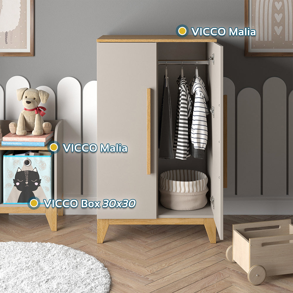 Vitalispa Armadio per bambini Quercia cashmere 70 x 120 cm