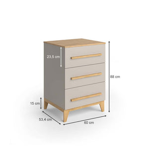 Vitalispa Cassettiera Quercia cashmere 60 x 88 cm