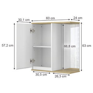 Vicco Mobile a specchio per il bagno Bianco 60 x 63 cm con specchio