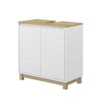 Vicco Mobiletto per lavabo Bianco 60 x 60 cm con 2 porte
