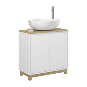 Vicco Mobiletto per lavabo Bianco 60 x 60 cm con 2 porte