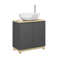 Vicco Mobiletto per lavabo Antracite 60 x 60 cm con 2 porte