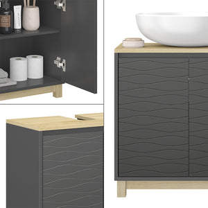 Vicco Mobiletto per lavabo Antracite 60 x 60 cm con 2 porte