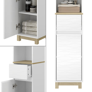 Vicco Mobili da bagno Bianco 30 x 151 cm con cassetti