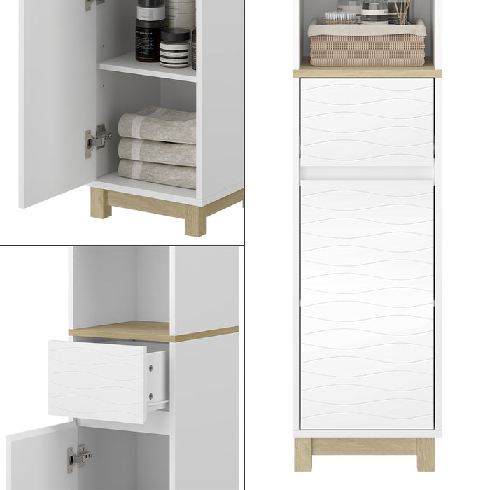 Vicco Mobili da bagno Bianco 30 x 151 cm con cassetti