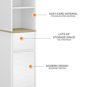 Vicco Mobili da bagno Bianco 30 x 151 cm con cassetti