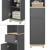 Vicco Mobili per il bagno Antracite 30 x 151.5 cm con cassetto