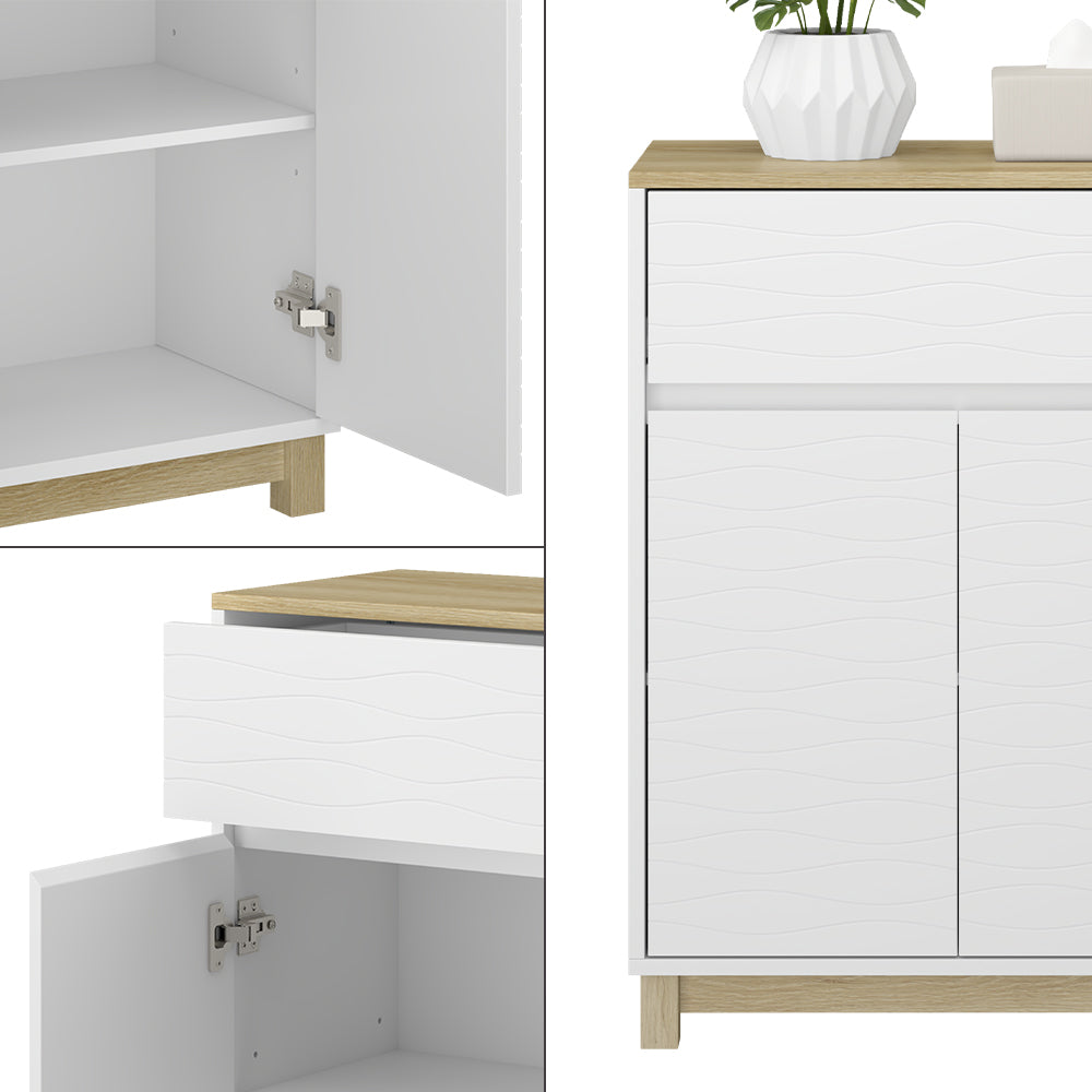 Vicco Mobile midi Bianco 60 x 80 cm con cassetto