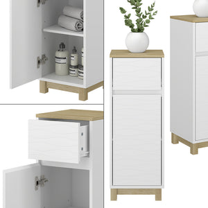 Vicco Mobile midi Bianco 30 x 80 cm con cassetto