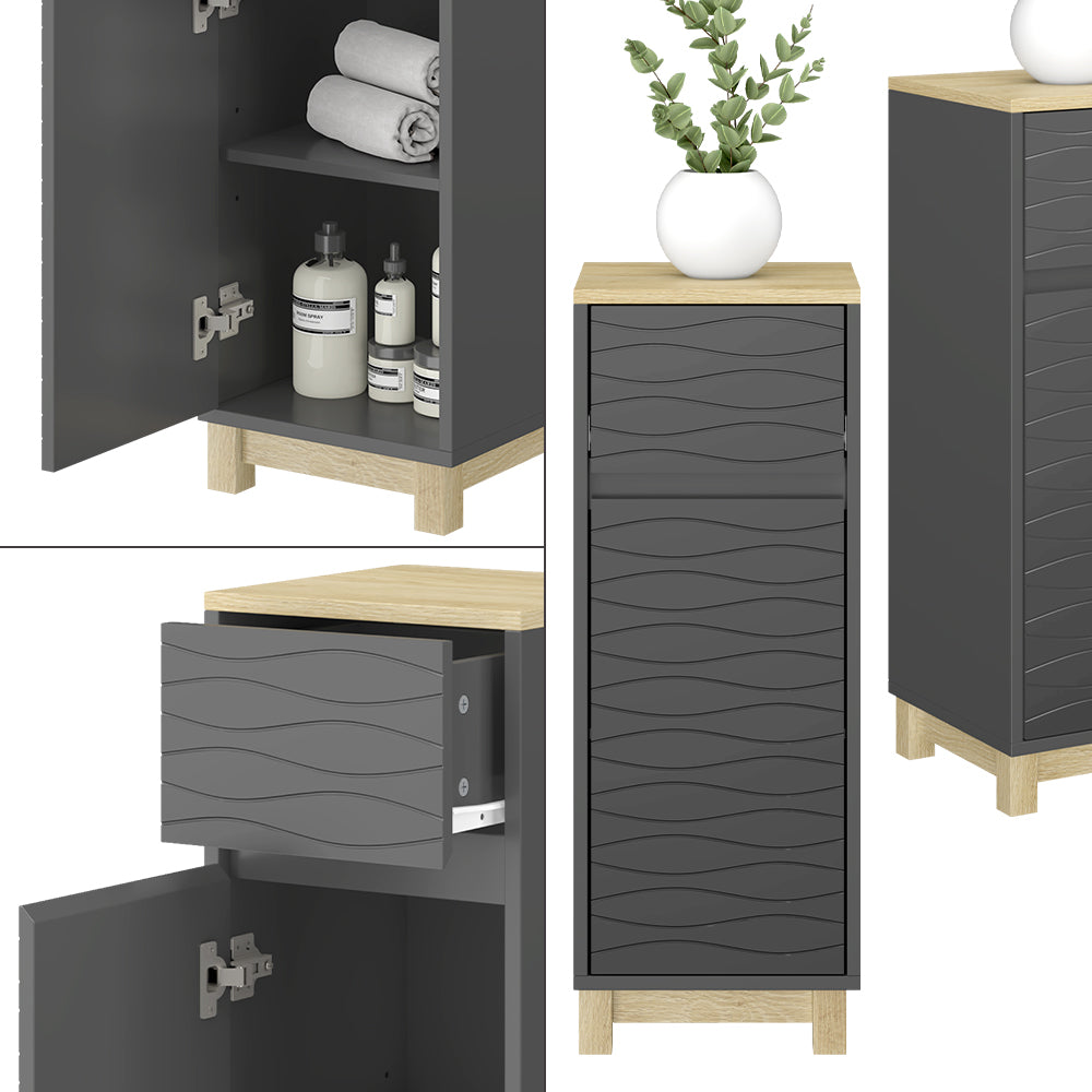 Vicco Mobile midi Antracite 30 x 80 cm con cassetto