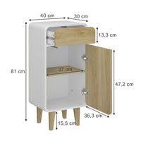 Vicco Mobile midi Bianco/quercia 40 x 81 cm