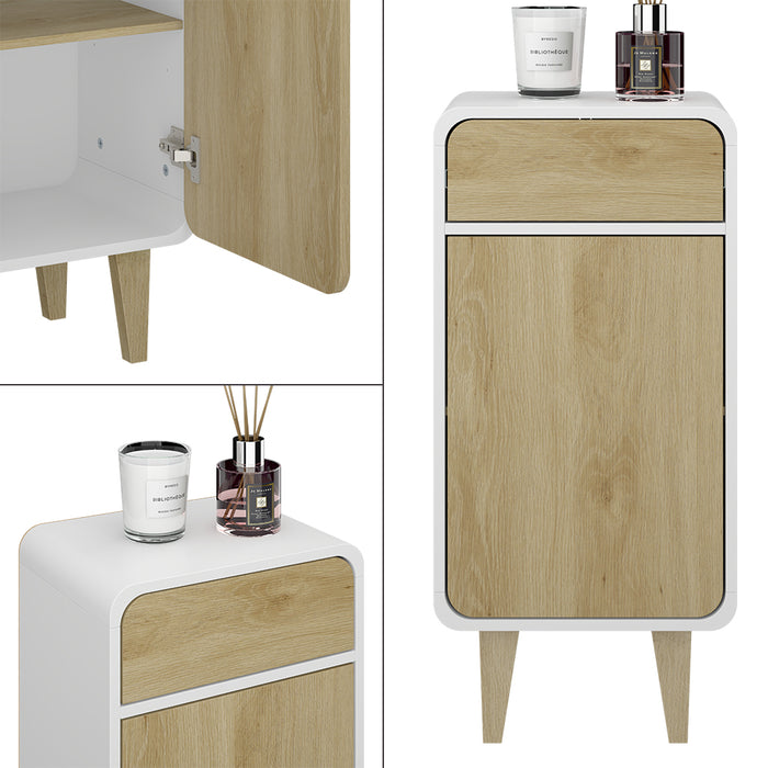 Vicco Mobile midi Bianco/quercia 40 x 81 cm