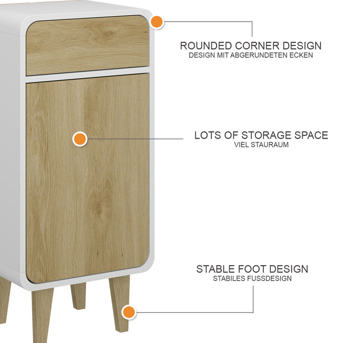 Vicco Mobile midi Bianco/quercia 40 x 81 cm