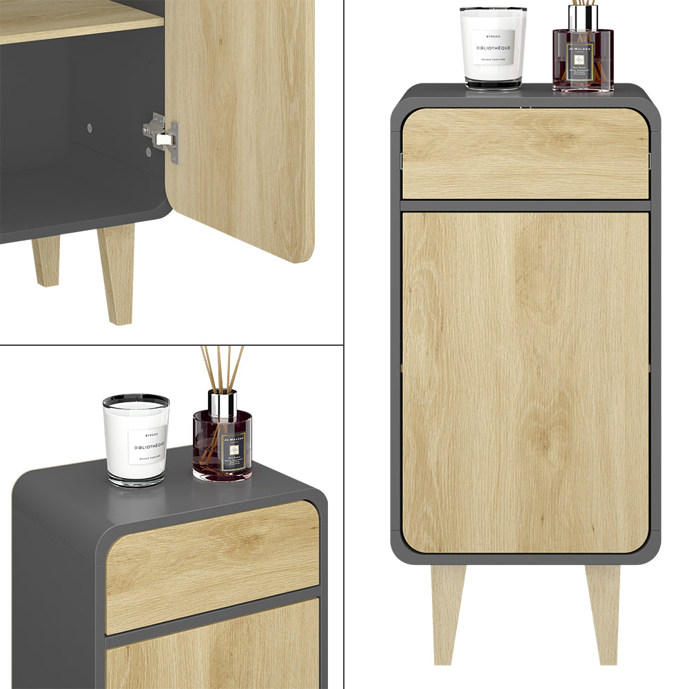 Vicco Mobile midi Antracite/quercia dorata 40 x 81 cm