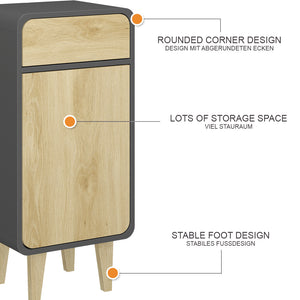 Vicco Mobile midi Antracite/quercia dorata 40 x 81 cm