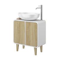 Vicco Mobiletto per lavabo Bianco/quercia 60 x 61 cm