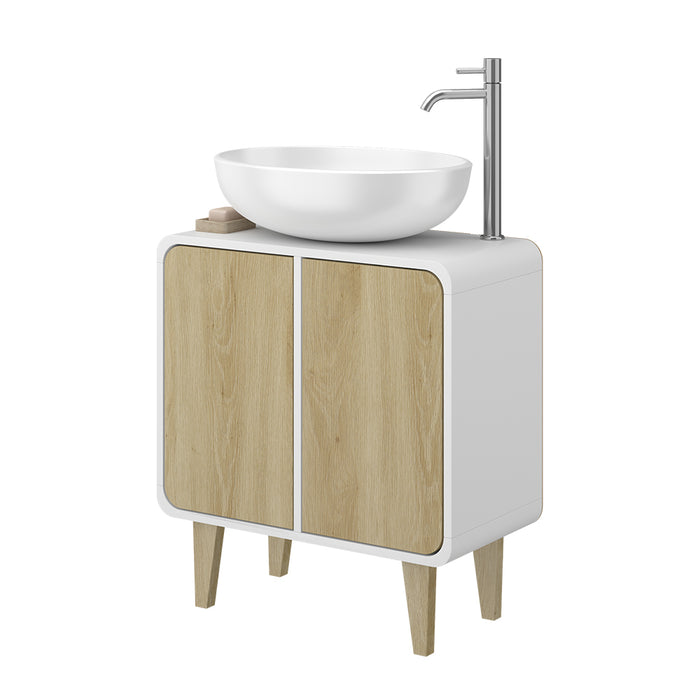 Vicco Mobiletto per lavabo Bianco/quercia 60 x 61 cm