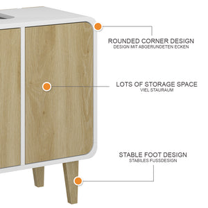 Vicco Mobiletto per lavabo Bianco/quercia 60 x 61 cm