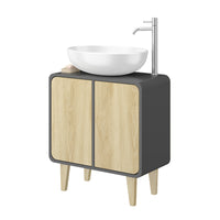 Vicco Mobiletto per lavabo Antracite/quercia dorata 60 x 61 cm