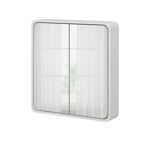 Vicco Armadio a specchio per il bagno Bianco/quercia 60 x 60 cm