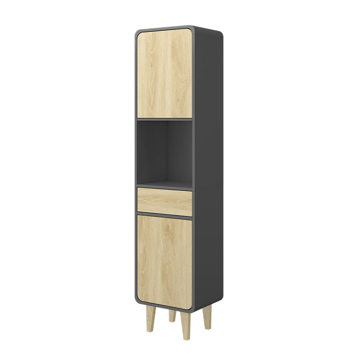 Vicco Mobili per il bagno Antracite/quercia dorata 40 x 161 cm