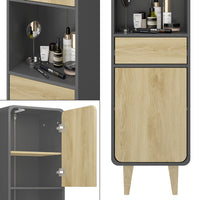 Vicco Mobili per il bagno Antracite/quercia dorata 40 x 161 cm