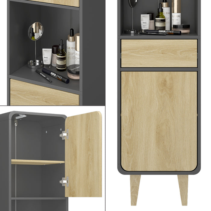 Vicco Mobili per il bagno Antracite/quercia dorata 40 x 161 cm